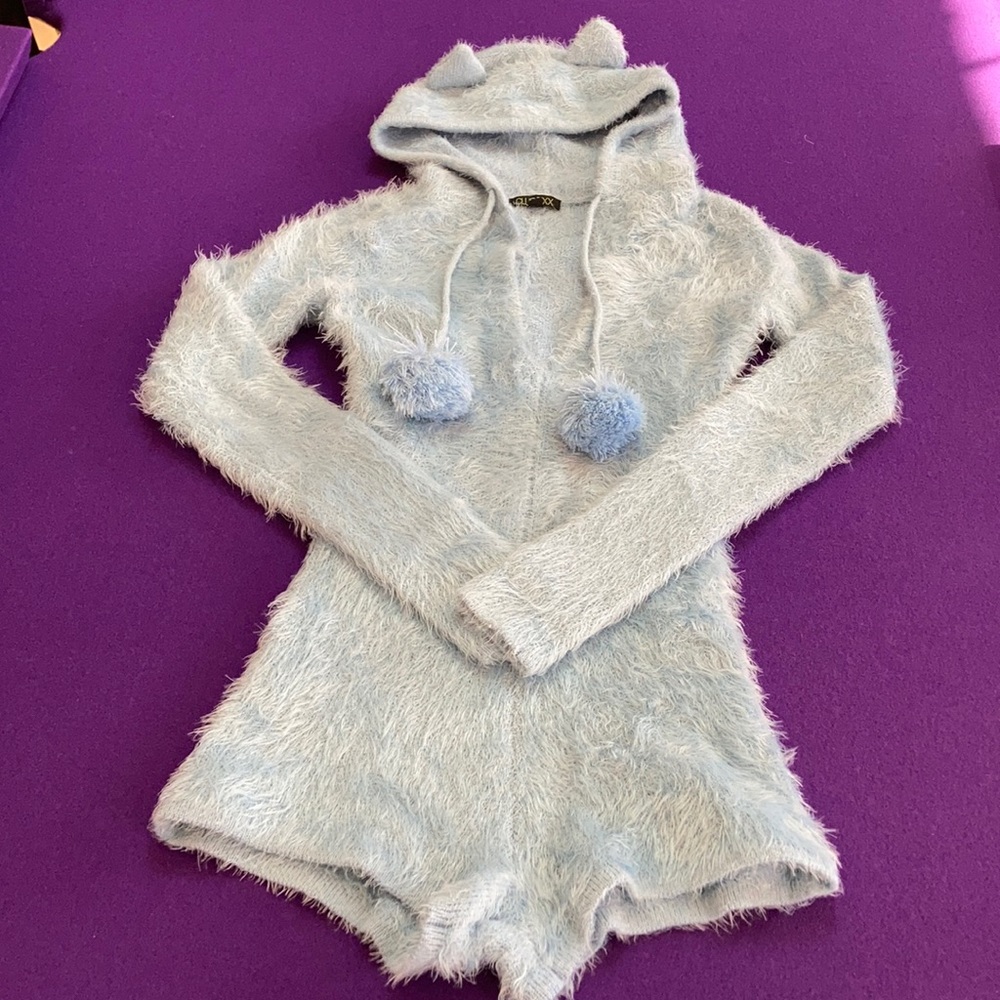 CAT EARS FUZZY ROMPER